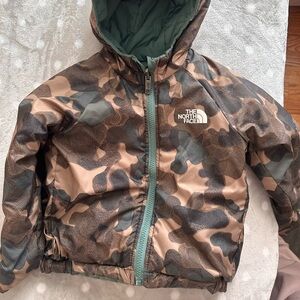 The North Face Green and Camouflage Jacket